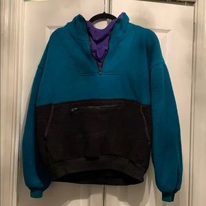 VINTAGE Eddie Bauer 3/4 fleece zip